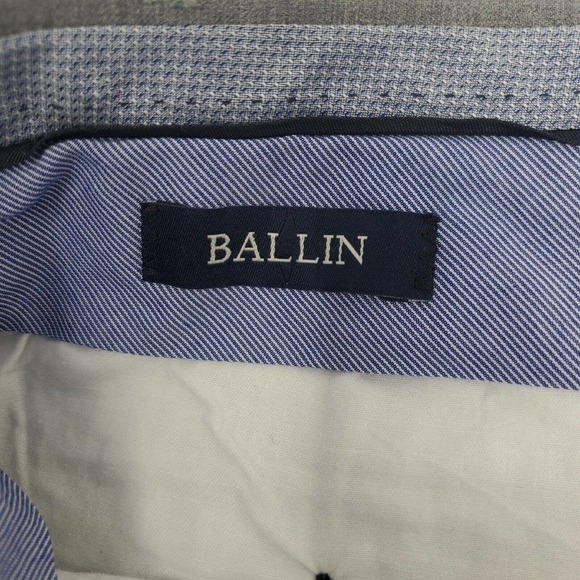 Ballin Men’s Flat Front Pants Super 120s Wool‎ Comfort EZE 40 Gray - Picture 11 of 14